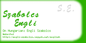 szabolcs engli business card